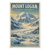 Mount Logan, Canada, in a classic retro Poster (Vorderseite)