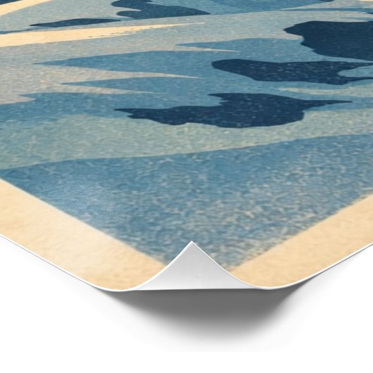 Mount Logan, Canada, in a classic retro Poster (Ecke)