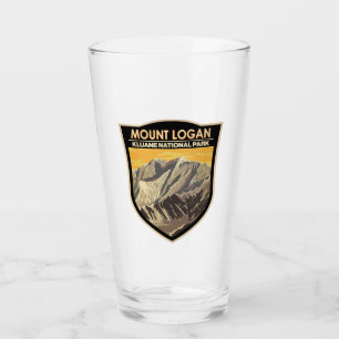 Mount Logan Canada Travel Art Vintag Glas