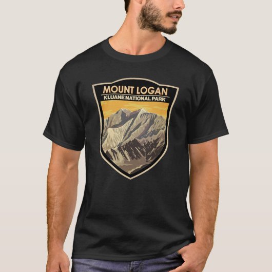 Mount Logan Canada Travel Art Vintag T-Shirt (Vorderseite)