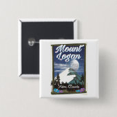Mount Logan, Yukon, Kanada Button (Vorne & Hinten)