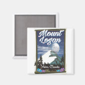 Mount Logan, Yukon, Kanada Magnet (Vorderseite/Rückseite)