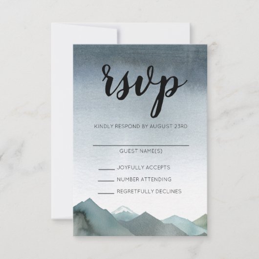 Mount Love RSVP Karte (Vorderseite)