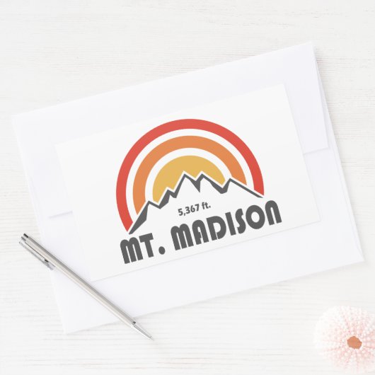 Mount Madison New Hampshire Rechteckiger Aufkleber (Umschlag)