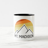 Mount Madison New Hampshire Retro Zweifarbige Tasse (Mittel)
