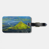 Mount Mælifell Island stilisiert Gepäckanhänger (Rückseite horizontal)