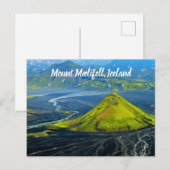 Mount Mælifell Island stilisiert Postkarte (Vorne/Hinten)