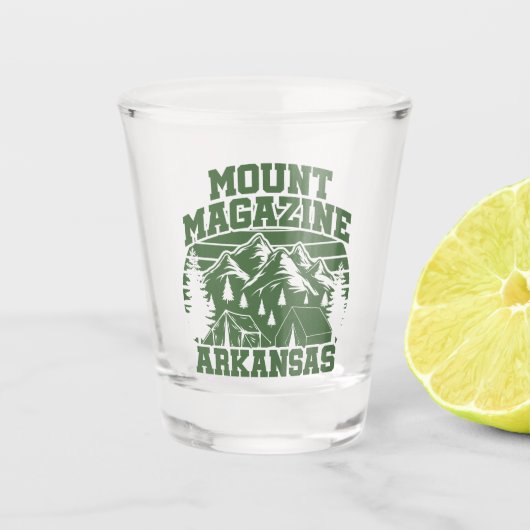 Mount Magazine Staat Park Schnapsglas (Vorderseite)