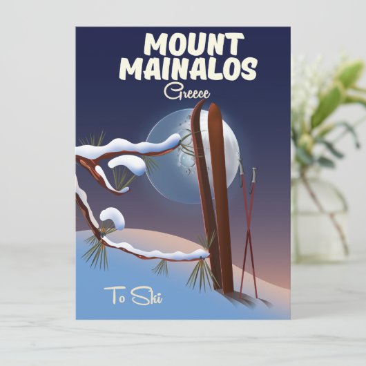 Mount Mainalos griechischer Skispass. (Stehend Vorderseite)