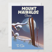 Mount Mainalos griechischer Skispass. (Rückseite)