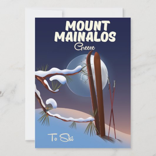 Mount Mainalos griechischer Skispass. (Rückseite)