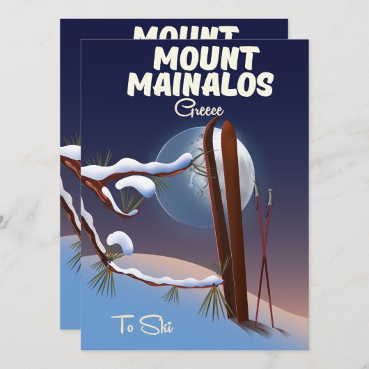 Mount Mainalos griechischer Skispass. (Vorne/Hinten)