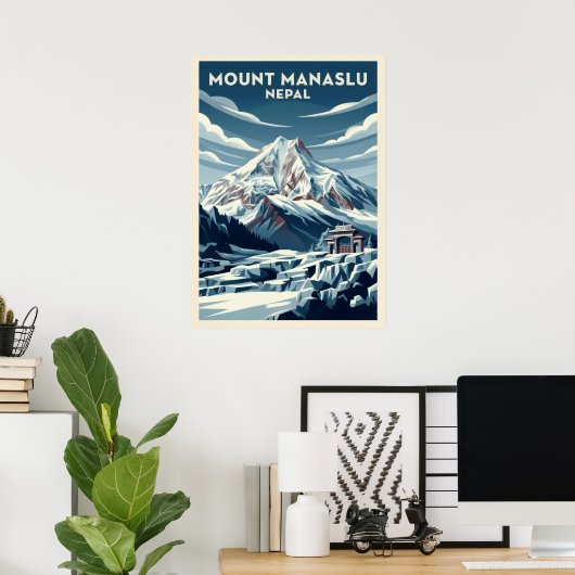 Mount Manaslu Nepal V02 Poster (Heimbüro)