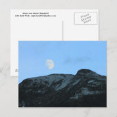 Mount Mansfield Summit Moon Postkarte (Vorne/Hinten)