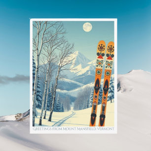 Mount Mansfield Vermont Ski-Postkarte Postkarte