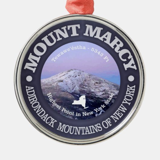 Mount Marcy Ornament Aus Metall (Vorne)