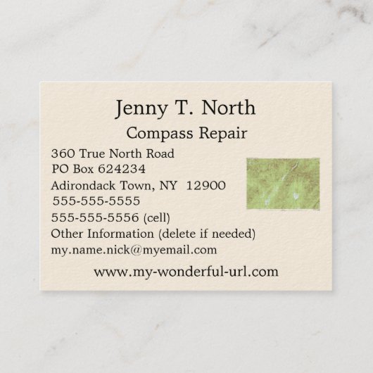 Mount Marcy Topographische Karte - Adirondack Park (Rückseite)