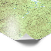 Mount Marcy Topographische Karte - Adirondack Park Fotodruck (Ecke)