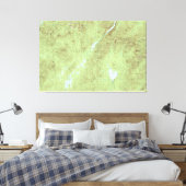 Mount Marcy Topographische Karte - Adirondack Park Leinwanddruck (Insitu (Schlafzimmer))