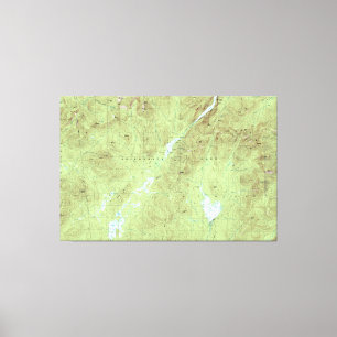 Mount Marcy Topographische Karte - Adirondack Park Leinwanddruck