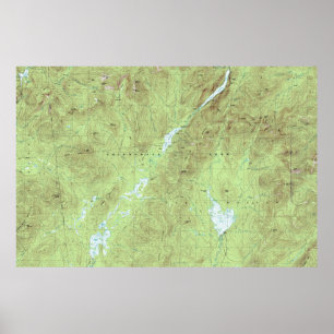 Mount Marcy Topographische Karte - Adirondack Park Poster