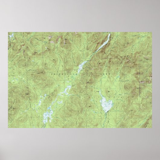 Mount Marcy Topographische Karte - Adirondack Park Poster (Vorne)