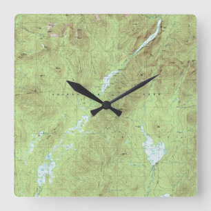 Mount Marcy Topographische Karte - Adirondack Park Quadratische Wanduhr
