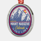 Mount Massive Colorado - 14er-Wanderung Ornament Aus Metall (Links)