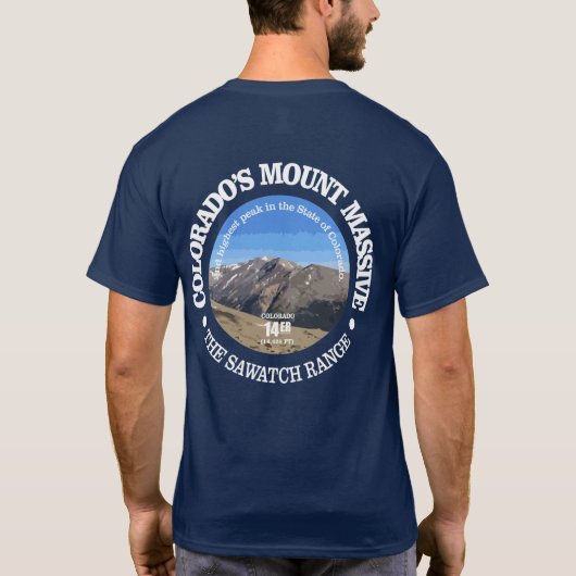 Mount Massive (rd) T-Shirt (Rückseite)