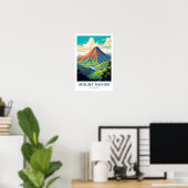 Mount Mayon Philippines Travel Print Poster (Heimbüro)