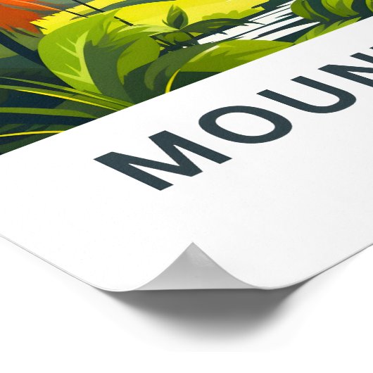 Mount Mayon Philippines Travel Print Poster (Ecke)