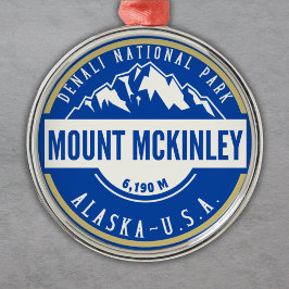 Mount Mckenley Denali National park  Ornament Aus Metall