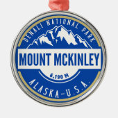 Mount Mckenley Denali National park Ornament Aus Metall (Vorne)
