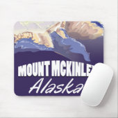 Mount McKinley Vintage Reiseposter Mousepad (Mit Mouse)