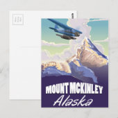 Mount McKinley Vintage Reiseposter Postkarte (Vorne/Hinten)