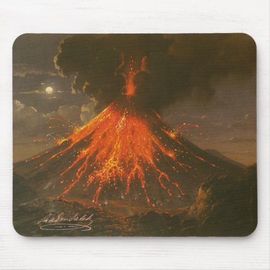 "Mount Merapi op Java" Raden Saleh® Muismat Mousepad (Vorne)