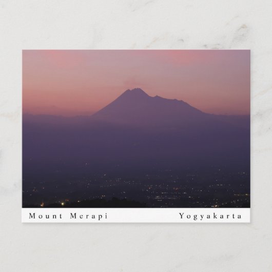 Mount Merapi Postkarte (Vorderseite)