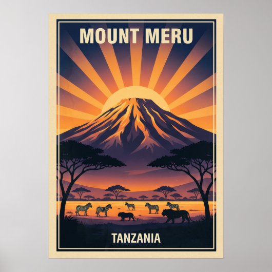Mount Meru Tansania V06 Poster (Vorne)