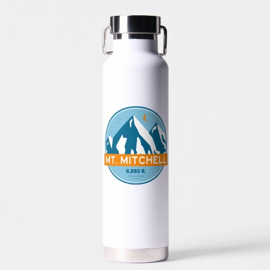 Mount Mitchell North Carolina Stars Moon Trinkflasche (Vorne)
