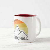 Mount Mitchell Retro Zweifarbige Tasse (VorderseiteRechts)