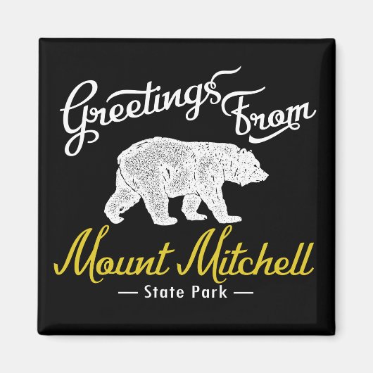 Mount Mitchell Staat Park Bear Magnet (Vorne)