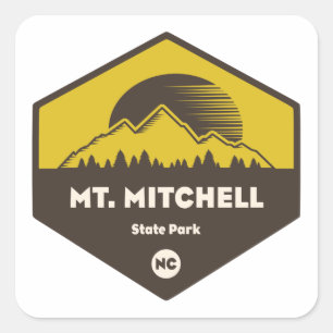 Mount Mitchell Staat Park Quadratischer Aufkleber