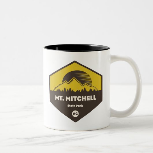 Mount Mitchell Staat Park Zweifarbige Tasse (Rechts)