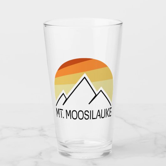 Mount Moosilauke New Hampshire Retro Glas (Vorderseite)