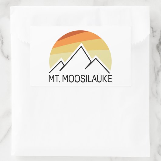 Mount Moosilauke New Hampshire Retro Rechteckiger Aufkleber (Tasche)