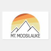 Mount Moosilauke New Hampshire Retro Rechteckiger Aufkleber (Vorderseite)