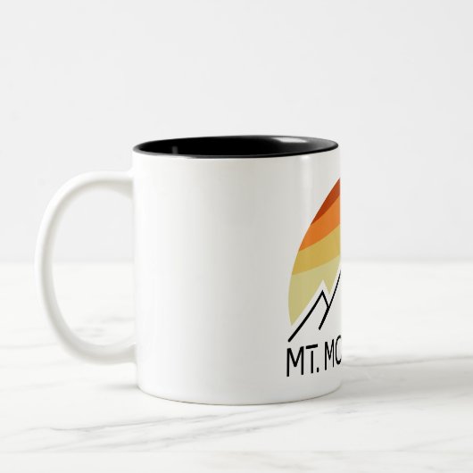 Mount Moosilauke New Hampshire Retro Zweifarbige Tasse (Links)