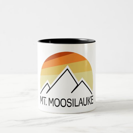 Mount Moosilauke New Hampshire Retro Zweifarbige Tasse (Mittel)