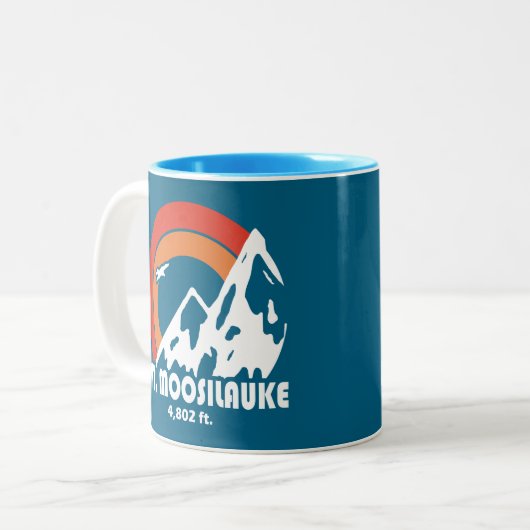 Mount Moosilauke New Hampshire Sun Eagle Zweifarbige Tasse (Vorderseite Links)
