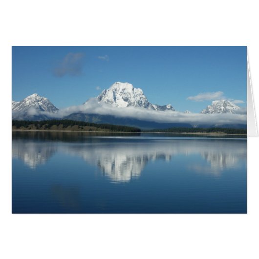 Mount Moran Reflection auf Grand Teton (Vorderseite (Horizontal))